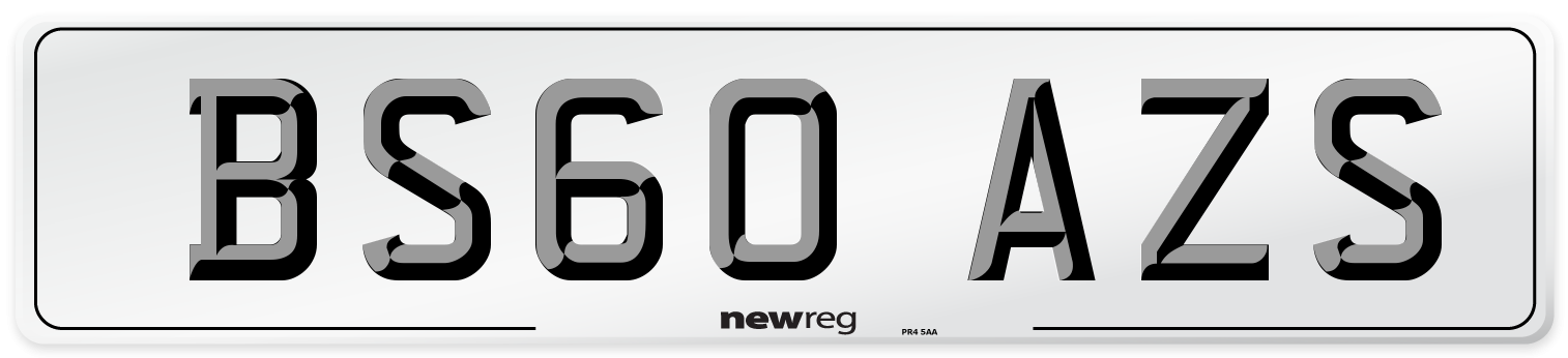 BS60 AZS Number Plate from New Reg